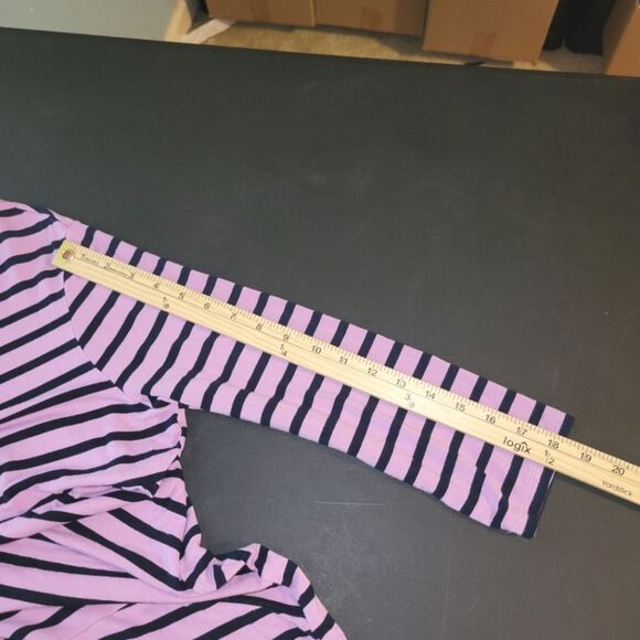 Talbots Purple Striped Stretch Top 1X - Picture 7 of 8